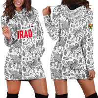 Iraq Ancient Mesopotamian Lamassu Hoodie Dress with Mythical Motif Design - Wonder Print Shop