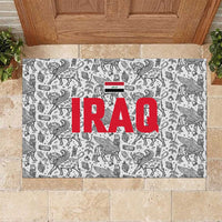 Iraq Ancient Mesopotamian Lamassu Rubber Doormat with Mythical Motif Design - Wonder Print Shop