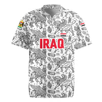 Iraq Ancient Mesopotamian Lamassu Rugby Jersey with Mythical Motif Design - Wonder Print Shop
