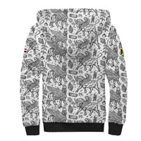 Iraq Ancient Mesopotamian Lamassu Sherpa Hoodie with Mythical Motif Design - Wonder Print Shop