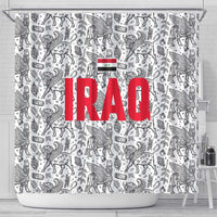 Iraq Ancient Mesopotamian Lamassu Shower Curtain with Mythical Motif Design - Wonder Print Shop