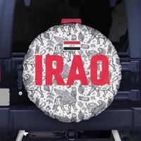 Iraq Ancient Mesopotamian Lamassu Spare Tire Cover with Mythical Motif Design - Wonder Print Shop