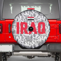 Iraq Ancient Mesopotamian Lamassu Spare Tire Cover with Mythical Motif Design - Wonder Print Shop
