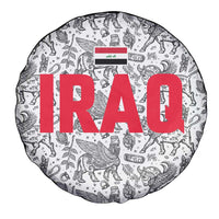 Iraq Ancient Mesopotamian Lamassu Spare Tire Cover with Mythical Motif Design - Wonder Print Shop