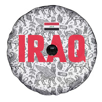 Iraq Ancient Mesopotamian Lamassu Spare Tire Cover with Mythical Motif Design - Wonder Print Shop