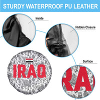 Iraq Ancient Mesopotamian Lamassu Spare Tire Cover with Mythical Motif Design - Wonder Print Shop