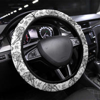 Iraq Ancient Mesopotamian Lamassu Steering Wheel Cover with Mythical Motif Design - Wonder Print Shop