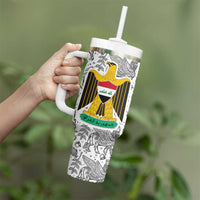 Iraq Ancient Mesopotamian Lamassu Tumbler With Handle with Mythical Motif Design - Wonder Print Shop