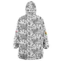Iraq Ancient Mesopotamian Lamassu Wearable Blanket Hoodie with Mythical Motif Design - Wonder Print Shop