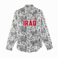 Iraq Ancient Mesopotamian Lamassu Women Casual Shirt with Mythical Motif Design - Wonder Print Shop