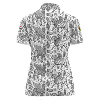 Iraq Ancient Mesopotamian Lamassu Women Polo Shirt with Mythical Motif Design - Wonder Print Shop