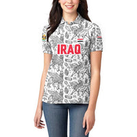 Iraq Ancient Mesopotamian Lamassu Women Polo Shirt with Mythical Motif Design - Wonder Print Shop