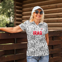 Iraq Ancient Mesopotamian Lamassu Women Polo Shirt with Mythical Motif Design - Wonder Print Shop