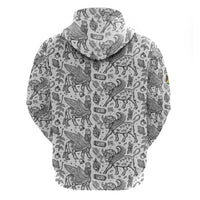 Iraq Ancient Mesopotamian Lamassu Zip Hoodie with Mythical Motif Design - Wonder Print Shop