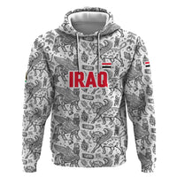 Iraq Ancient Mesopotamian Lamassu Zip Hoodie with Mythical Motif Design - Wonder Print Shop