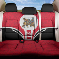 Iraq Back Car Seat Cover with Lamassu Mythical Creature and National Map Design - Wonder Print Shop
