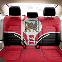 Iraq Back Car Seat Cover with Lamassu Mythical Creature and National Map Design - Wonder Print Shop