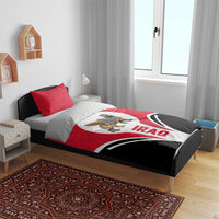 Iraq Bedding Set with Lamassu Mythical Creature and National Map Design - Wonder Print Shop