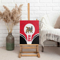 Iraq Canvas Wall Art with Lamassu Mythical Creature and National Map Design - Wonder Print Shop