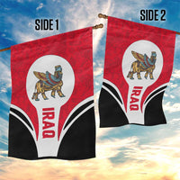Iraq Garden Flag with Lamassu Mythical Creature and National Map Design - Wonder Print Shop