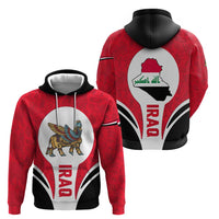 Iraq Hoodie with Lamassu Mythical Creature and National Map Design - Wonder Print Shop