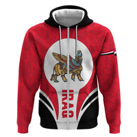 Iraq Hoodie with Lamassu Mythical Creature and National Map Design - Wonder Print Shop