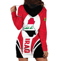 Iraq Hoodie Dress with Lamassu Mythical Creature and National Map Design - Wonder Print Shop