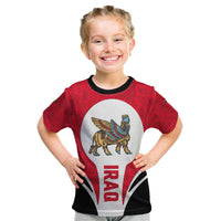 Iraq Kid T Shirt with Lamassu Mythical Creature and National Map Design - Wonder Print Shop