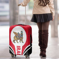 Iraq Luggage Cover with Lamassu Mythical Creature and National Map Design - Wonder Print Shop