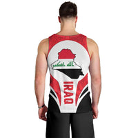 Iraq Men Tank Top with Lamassu Mythical Creature and National Map Design - Wonder Print Shop