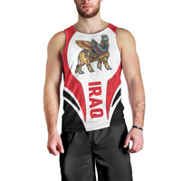 Iraq Men Tank Top with Lamassu Mythical Creature and National Map Design - Wonder Print Shop