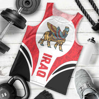 Iraq Men Tank Top with Lamassu Mythical Creature and National Map Design - Wonder Print Shop
