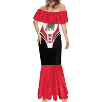 Iraq Mermaid Dress with Lamassu Mythical Creature and National Map Design - Wonder Print Shop