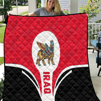 Iraq Quilt with Lamassu Mythical Creature and National Map Design - Wonder Print Shop