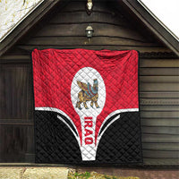 Iraq Quilt with Lamassu Mythical Creature and National Map Design - Wonder Print Shop