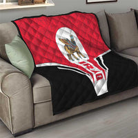 Iraq Quilt with Lamassu Mythical Creature and National Map Design - Wonder Print Shop