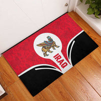 Iraq Rubber Doormat with Lamassu Mythical Creature and National Map Design - Wonder Print Shop