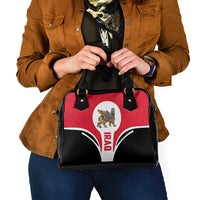 Iraq Shoulder Handbag with Lamassu Mythical Creature and National Map Design - Wonder Print Shop