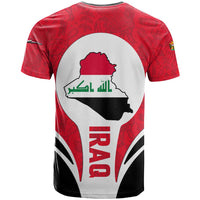 Iraq T Shirt with Lamassu Mythical Creature and National Map Design - Wonder Print Shop