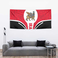 Iraq Tapestry with Lamassu Mythical Creature and National Map Design - Wonder Print Shop