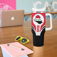 Iraq Tumbler With Handle with Lamassu Mythical Creature and National Map Design - Wonder Print Shop