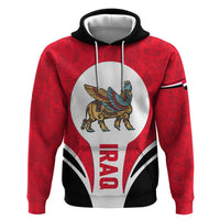 Iraq Zip Hoodie with Lamassu Mythical Creature and National Map Design - Wonder Print Shop