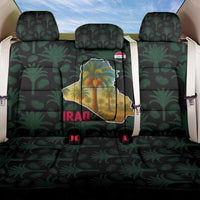 Iraq Back Car Seat Cover with Palm Tree Landscape and Map Silhouette Design - Wonder Print Shop
