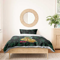 Iraq Bedding Set with Palm Tree Landscape and Map Silhouette Design - Wonder Print Shop