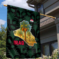 Iraq Garden Flag with Palm Tree Landscape and Map Silhouette Design - Wonder Print Shop