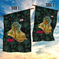 Iraq Garden Flag with Palm Tree Landscape and Map Silhouette Design - Wonder Print Shop