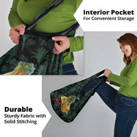 Iraq Grocery Bag with Palm Tree Landscape and Map Silhouette Design - Wonder Print Shop