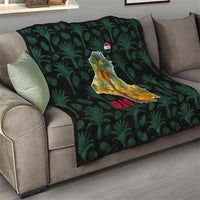 Iraq Quilt with Palm Tree Landscape and Map Silhouette Design - Wonder Print Shop