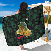 Iraq Sarong with Palm Tree Landscape and Map Silhouette Design - Wonder Print Shop