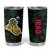 Iraq Tumbler Cup with Palm Tree Landscape and Map Silhouette Design - Wonder Print Shop